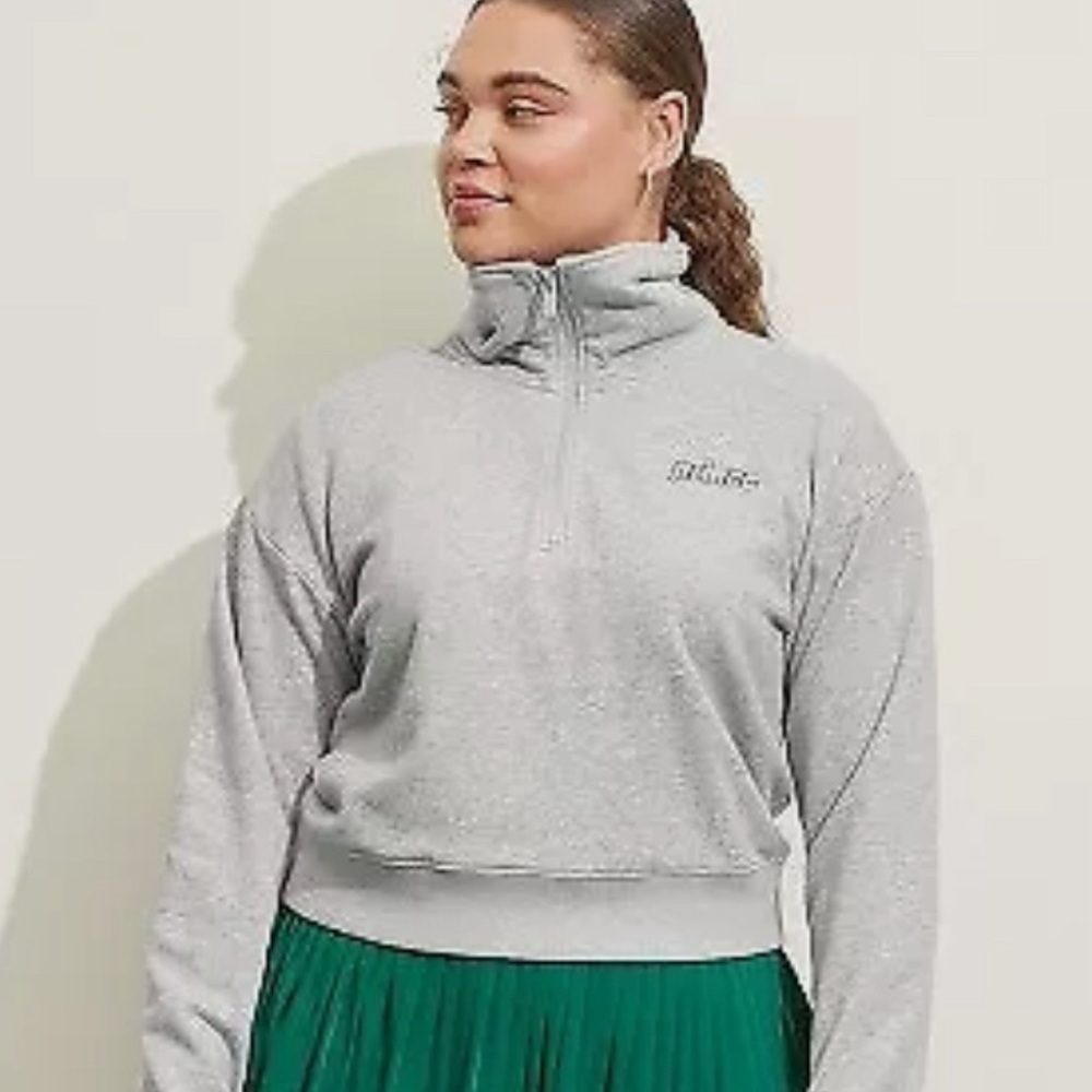 Prince Pickleball Women's French Terry
1/4 Zip Pullover - Heather Gray Size M - Picture 2 of 7